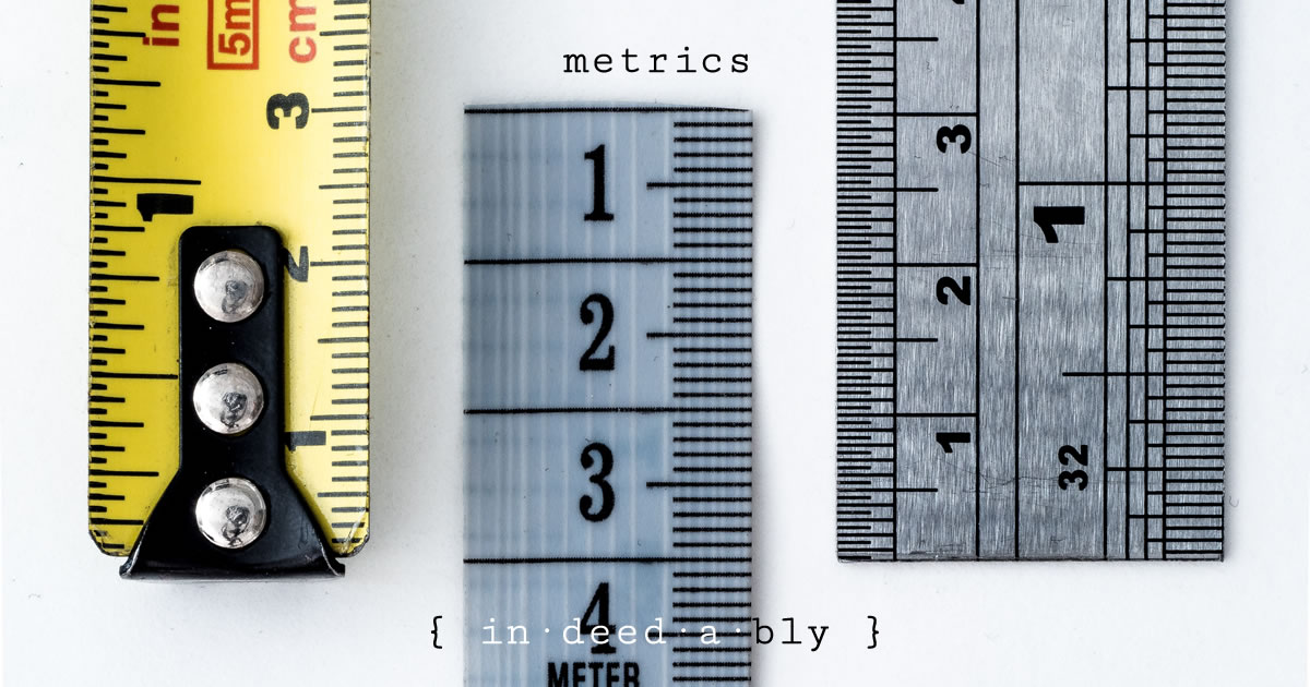 Metrics. Image credit: William Warby.