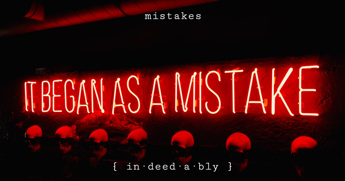 Mistakes. Image credit: Varvara Grabova.