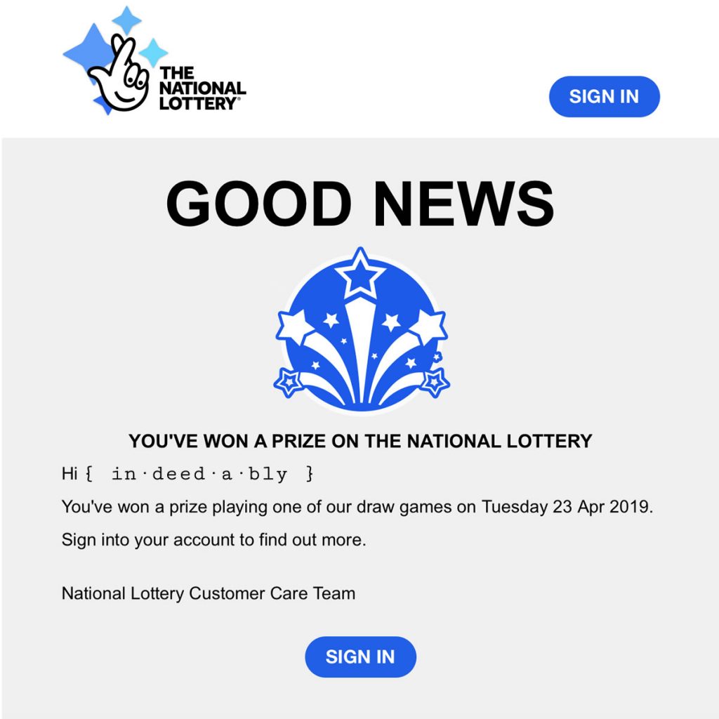 National lottery.