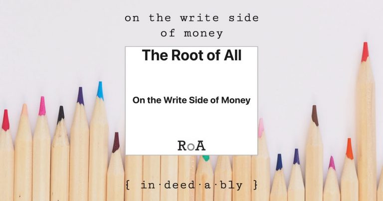 On the write side of money. Image credit: Jess Bailey.