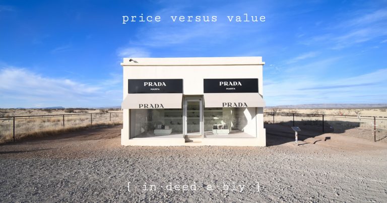 Price versus value. Image credit: David Solce.